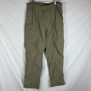 Columbia PFG Men's Convertible Zip-Off Mesh-Lined Green Cargo Pants Size M